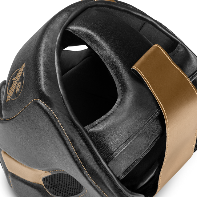 Hayabusa T3 Head Protector with Cheek Protection - Black/Gold