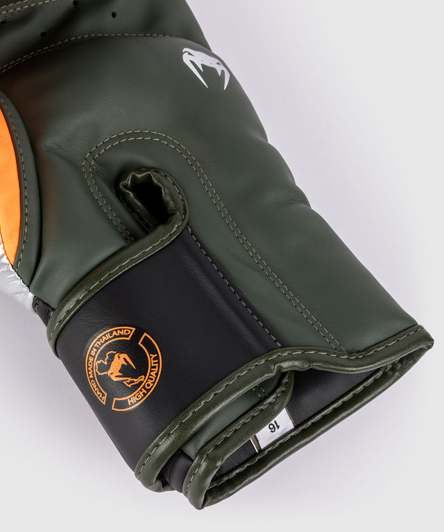 Venum Elite Boxing gloves – Black/Silver/Khaki