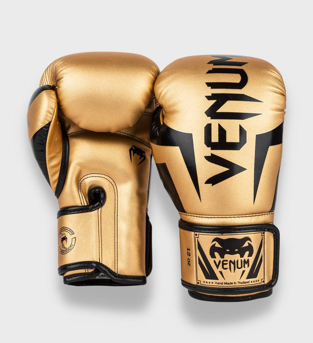 Venum (Kick)Bokshandschoenen Elite - Goud/Zwart - (Kick)Bokshandschoenen