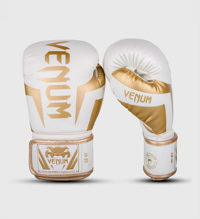 Venum (Kick)Bokshandschoenen Elite - Wit/Goud - (Kick)Bokshandschoenen