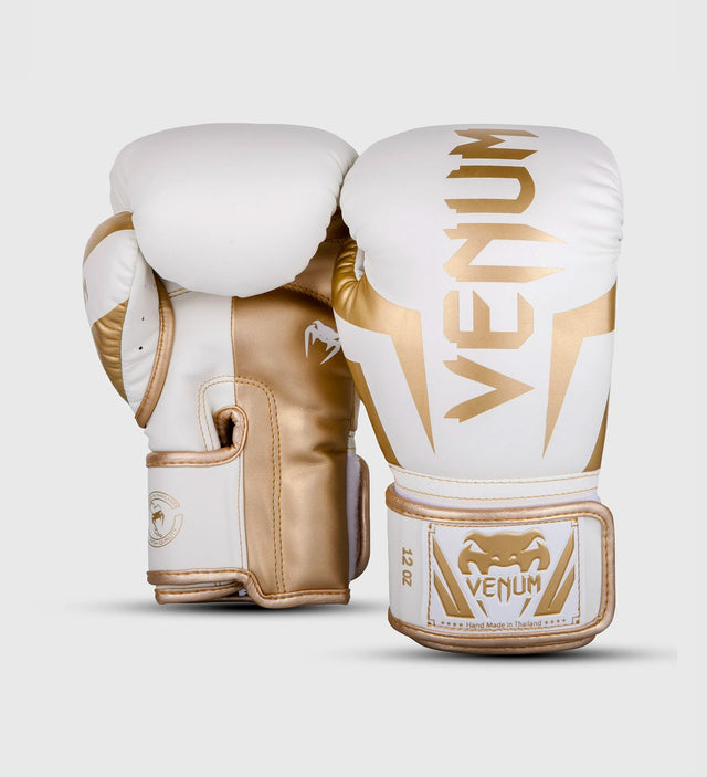 Venum (Kick)Bokshandschoenen Elite - Wit/Goud - (Kick)Bokshandschoenen