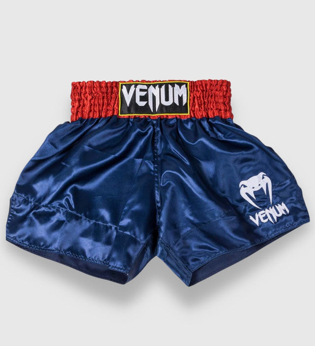 Spodenki do kickboxingu Venum Classic 2.0 – Niebieskie/Czerwone/Białe
