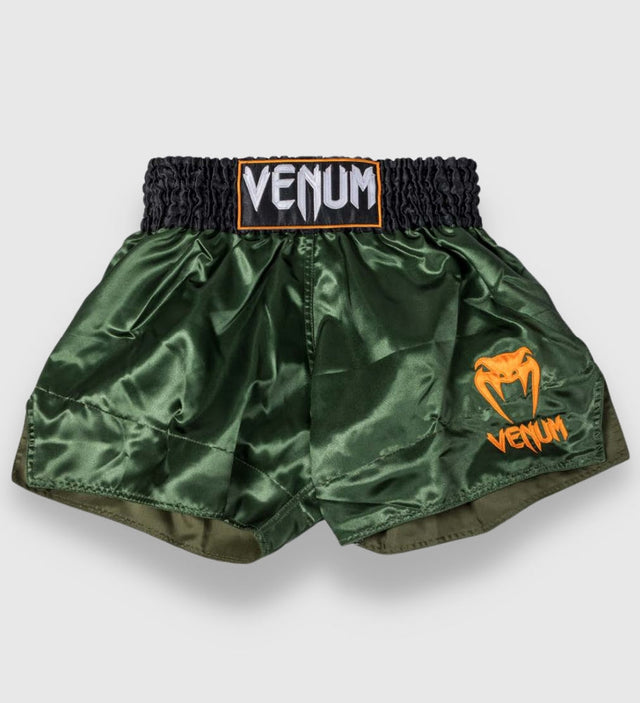 Spodenki do kickboxingu Venum Classic 2.0 – Zielone/Czarne/Złote