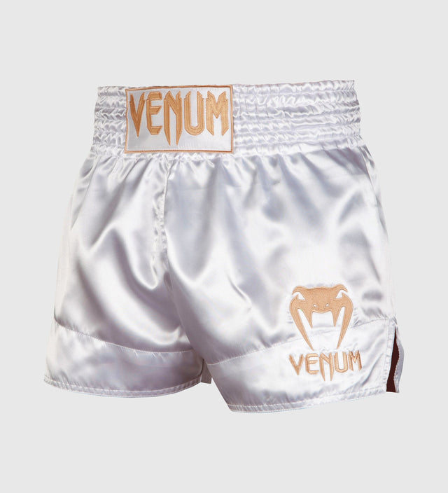 Spodenki do kickboxingu Venum Classic – Białe/Złote