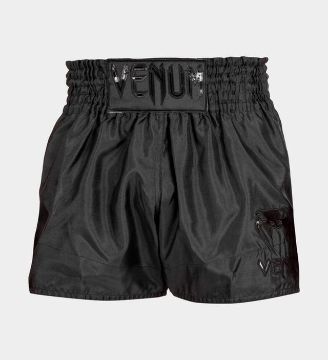 Spodenki do kickboxingu Venum Classic – Czarne/Czarne