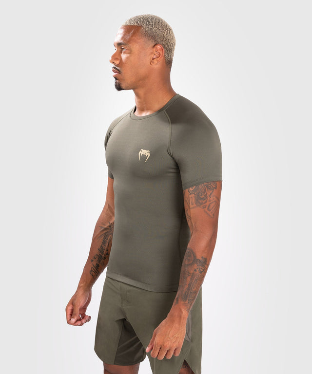 Rashguard Venum Contender Krótki Rękaw – Khaki Zielony