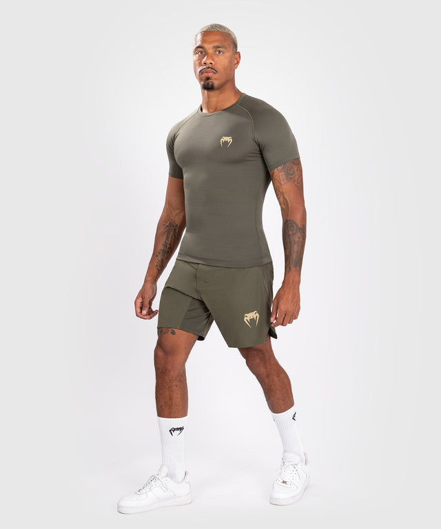 Rashguard Venum Contender Krótki Rękaw – Khaki Zielony