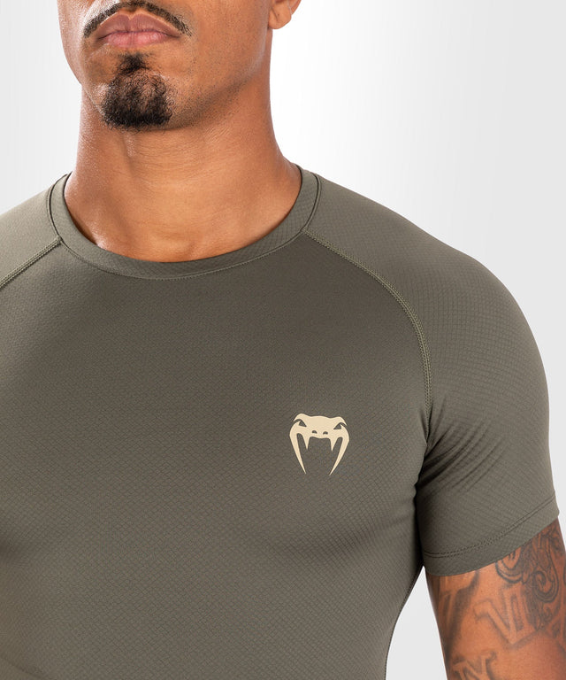 Rashguard Venum Contender Krótki Rękaw – Khaki Zielony