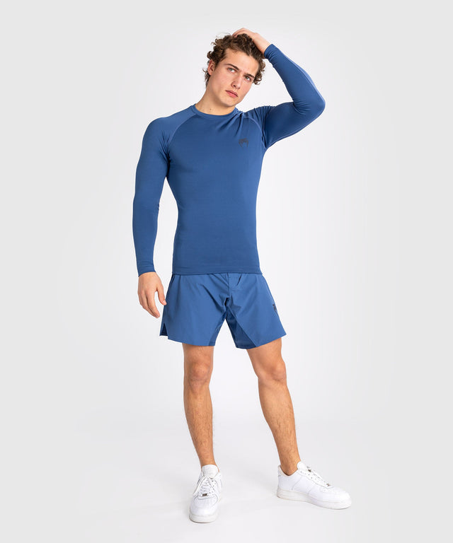 Venum Rashguard Contender Long Sleeves – Blue – Rashguard