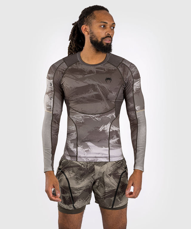 Rashguard Venum Electron 3.0 z długimi rękawami – Piaskowy – Rashguard