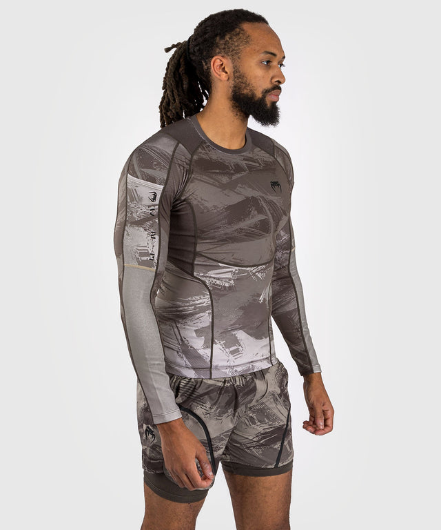 Rashguard Venum Electron 3.0 z długimi rękawami – Piaskowy – Rashguard