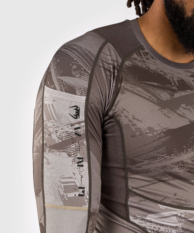 Rashguard Venum Electron 3.0 z długimi rękawami – Piaskowy – Rashguard