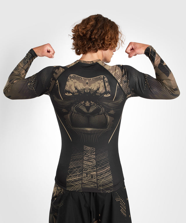 Venum Rashguard Gorilla Jungle Long Sleeves – Black/Brown – T-shirt
