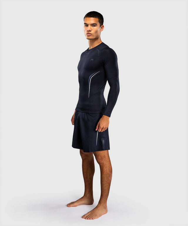 Venum Rashguard G-Core Lange Mouwen - Marineblauw/Wit
