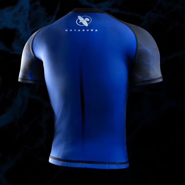 Rashguard Hayabusa x UFC BJJ – Krótki rękaw – Czarny/Niebieski