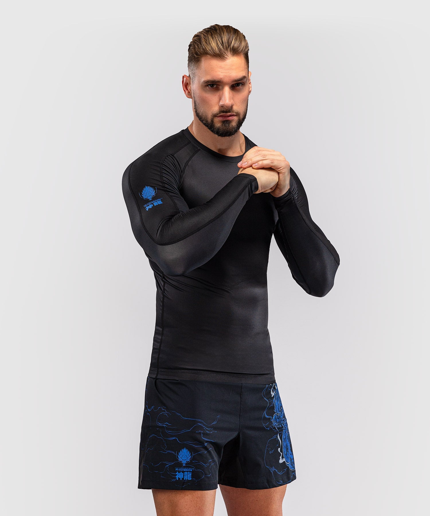 Venum Rashguard Thunder Dragon Long Sleeve – Black/Royal Blue