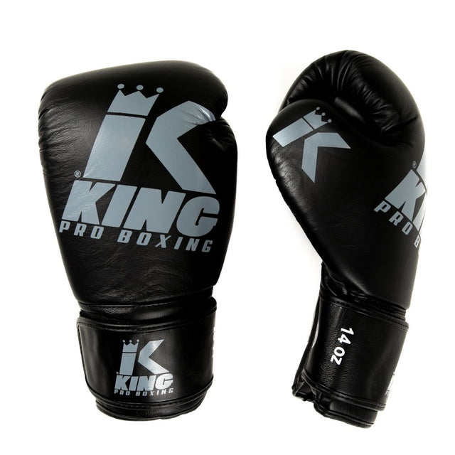 King Pro Boxing Boxing Gloves Platinum - Black/Gray 