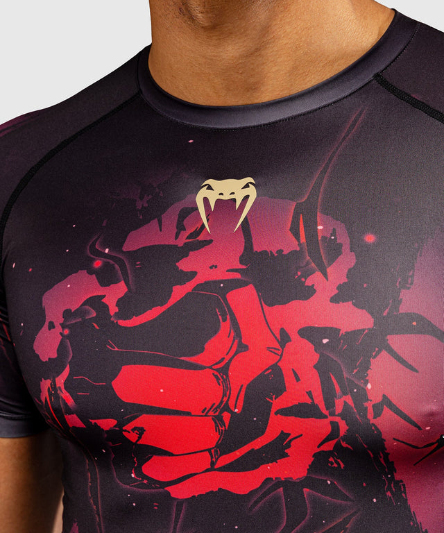 Venum Rashguard x Jujutsu Kaisen Itadori Korte Mouwen - Zwart/Rood