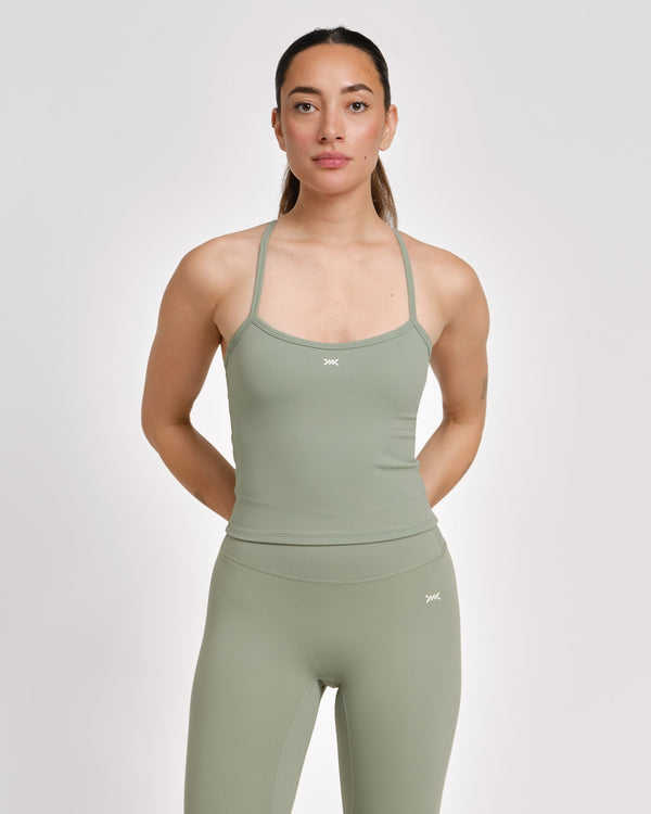 Koszulka na ramiączkach Caged Aspire – Sage Green