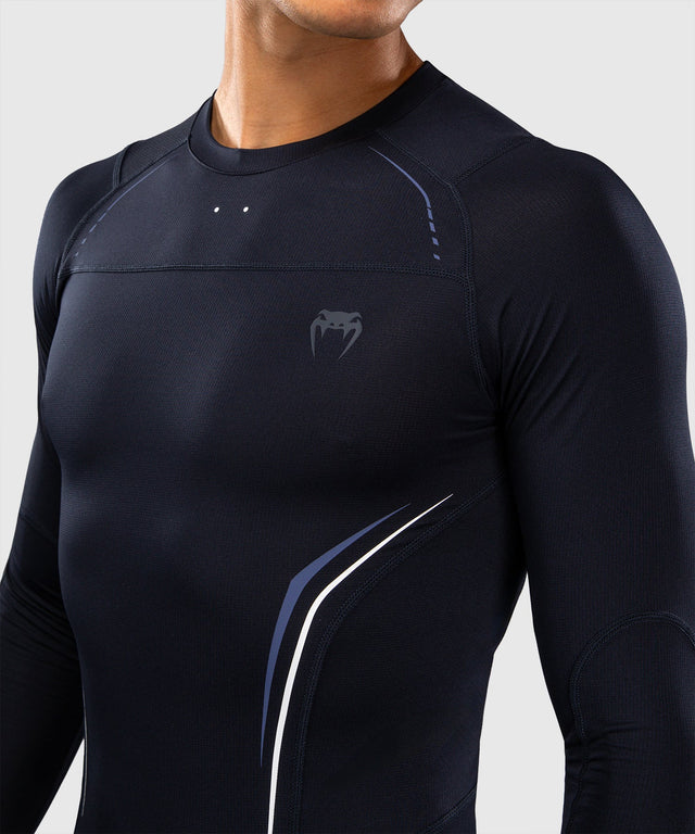 Venum Rashguard G-Core Lange Mouwen - Marineblauw/Wit