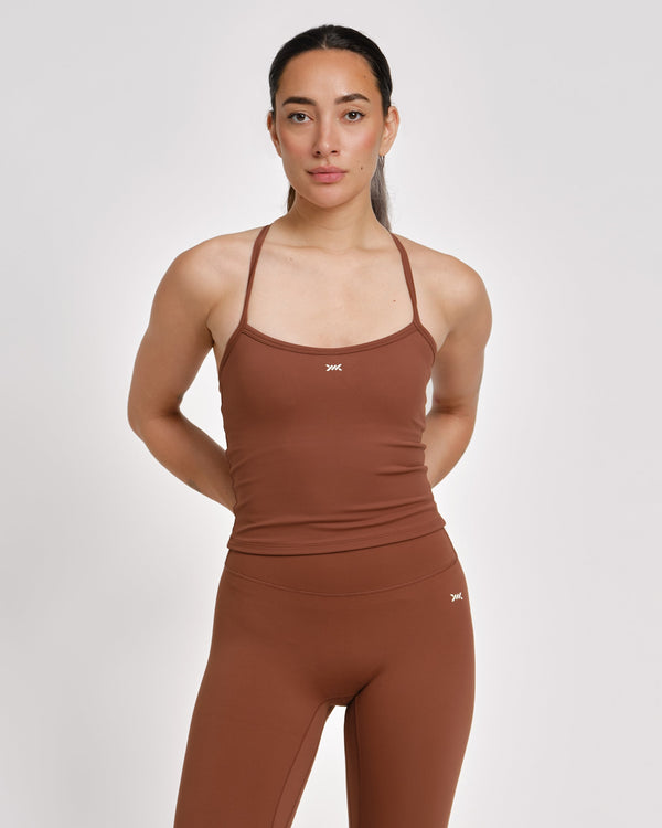 Koszulka na ramiączkach Caged Aspire – Mocha