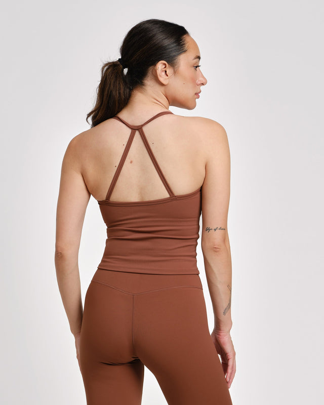 Caged Tank Top Aspire – Mocha