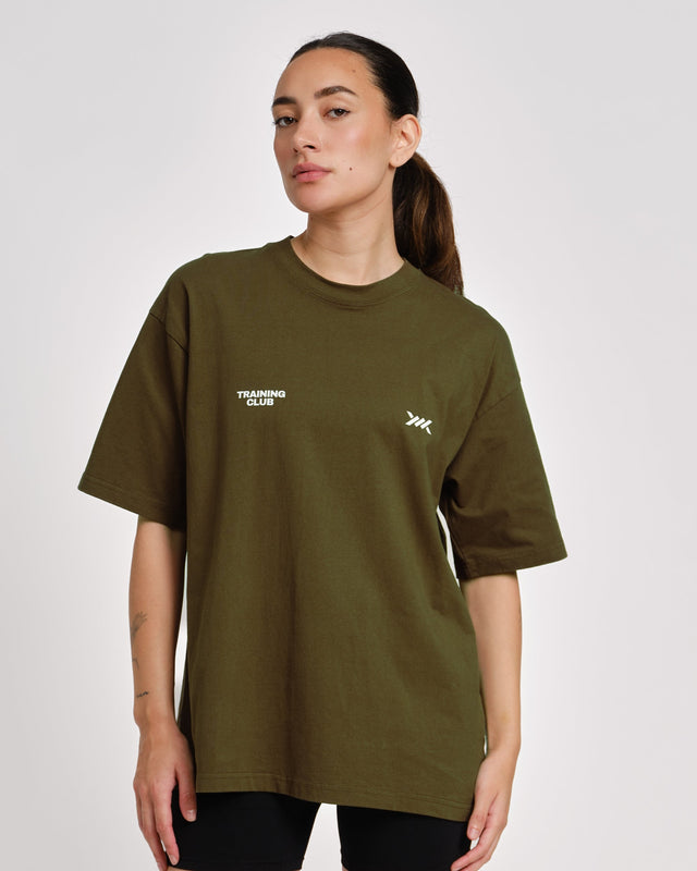 Tricou Caged T-Shirt Training Club – Verde Khaki femei