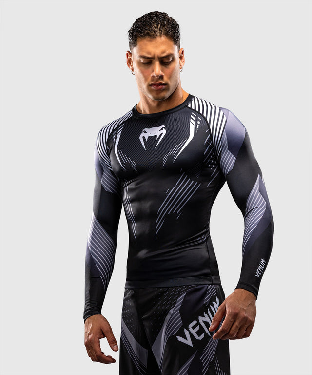 Rashguard Venum No-Gi 6.0 Dlouhé rukávy – Černá/Bílá
