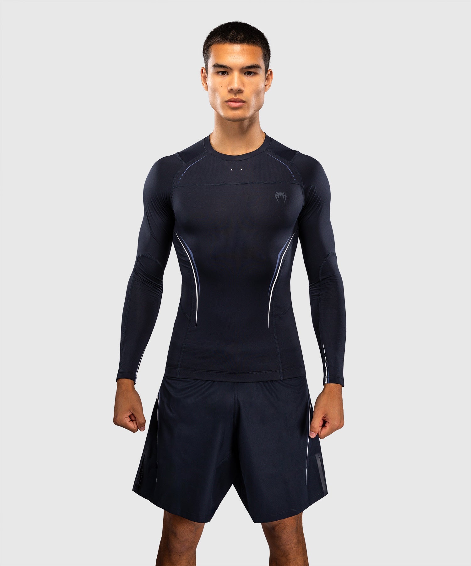 Venum Rashguard G-Core Lange Mouwen - Marineblauw/Wit