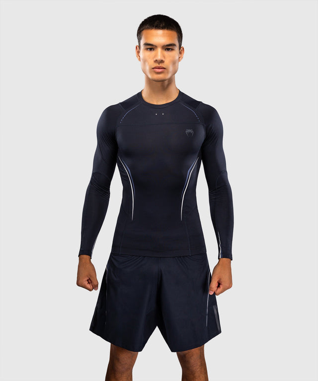 Venum Rashguard G-Core Lange Mouwen - Marineblauw/Wit