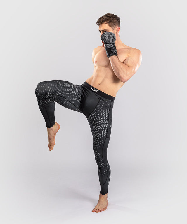 Venum Compression shorts & spats Midnight Fury – Black/Grey/Silver