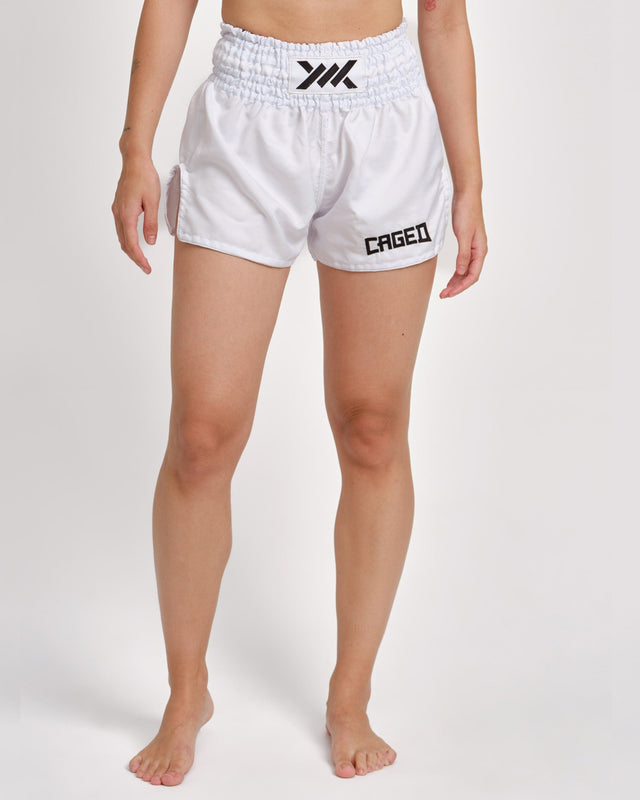 Caged Classic Muay Thai Shorts - Wit