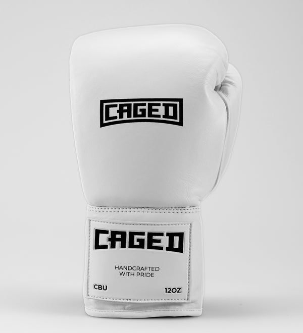 Rękawice bokserskie Caged X Series – Białe/Czarne
