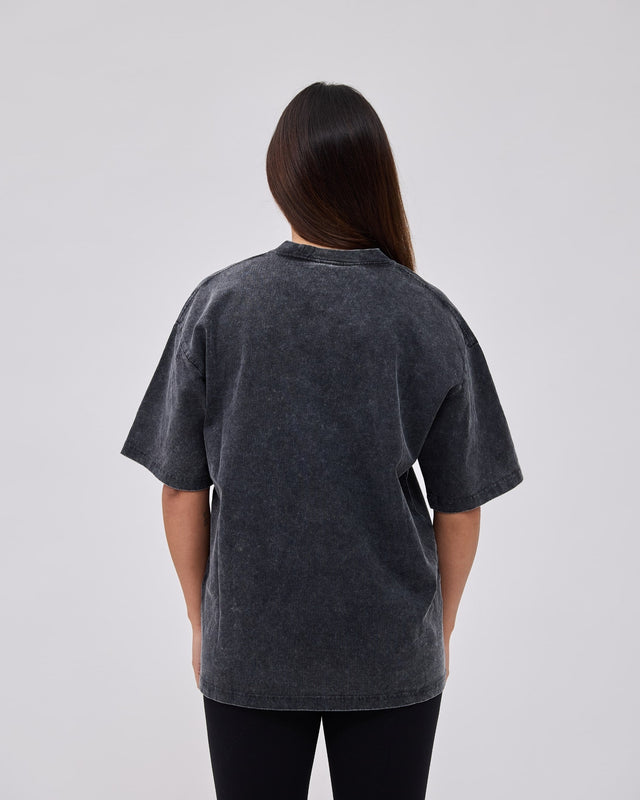Caged Club T-shirt - Washed Czarny