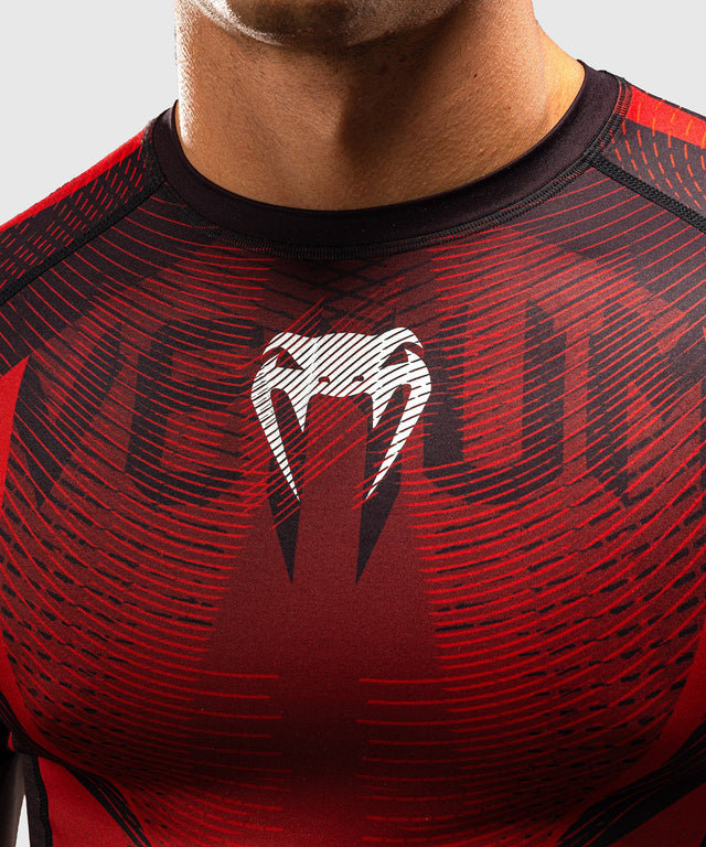 Venum Rashguard Galactic 3.0 Korte Mouwen - Rood/Zilver