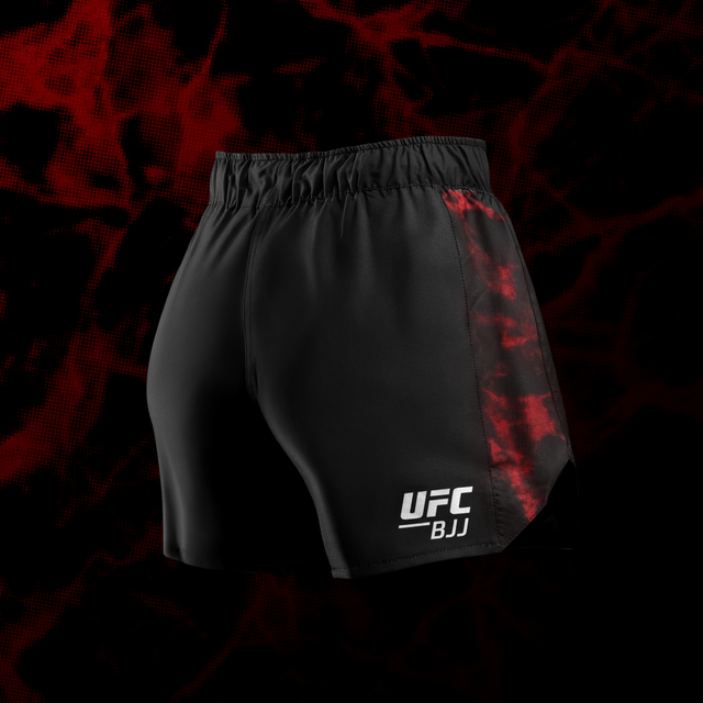 Spodenki BJJ Hayabusa x UFC – Damskie Czarne/Czerwone