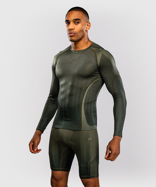 Venum Rashguard Stealth Lange Mouwen - Kaki/Legergroen