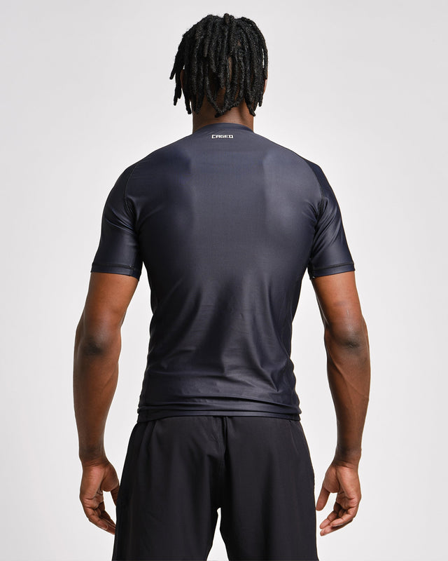 Rashguard Caged Tactical Krótki Rękaw – Czarny
