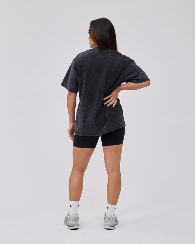 Caged Club T-shirt - Washed Czarny