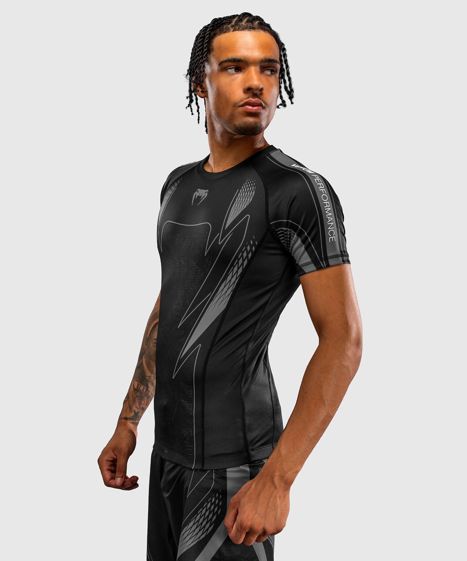 Venum Rashguard Amazonia Reborn Korte Mouwen - Zwart/Grijs
