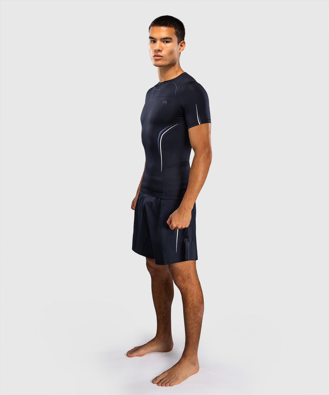 Venum Rashguard G-Core Korte Mouwen - Marineblauw/Wit