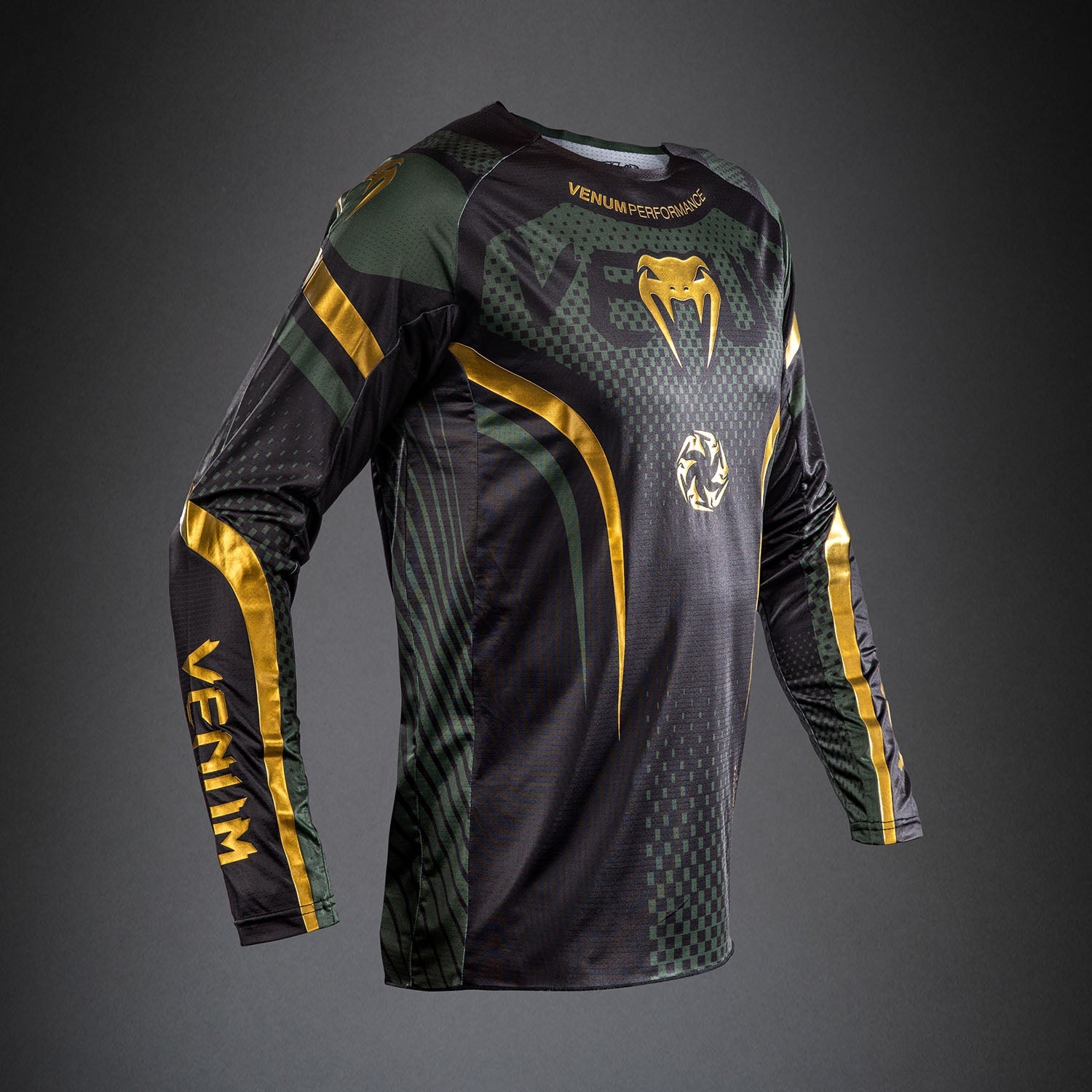 Venum MX Challenger Shirt - Zwart/Groen/Goud