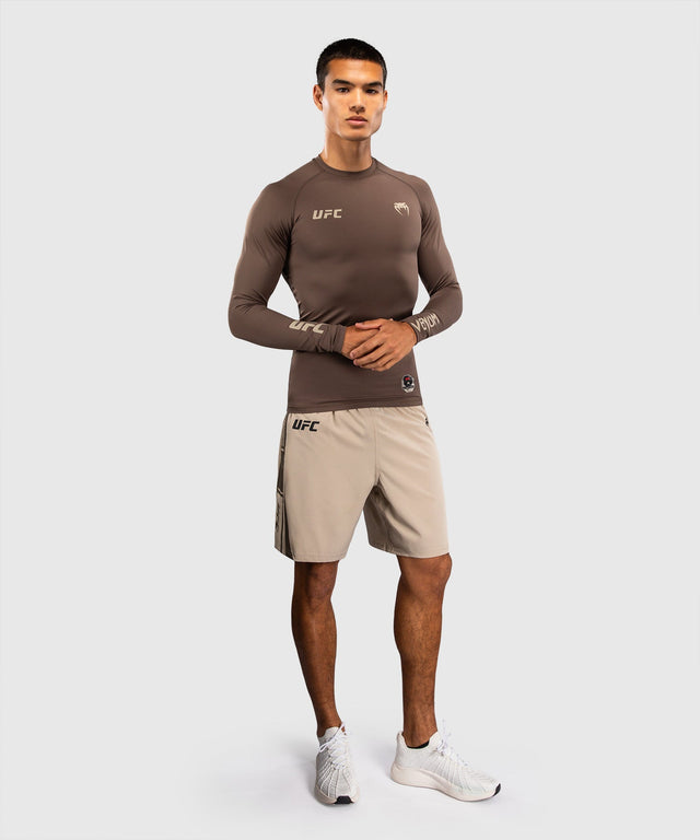 Venum UFC Rashguard Unity Lange Mouwen - Bruin