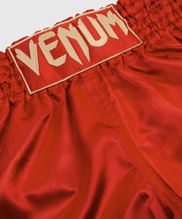 Spodenki do kickboxingu Venum Classic – Czerwone/Złote