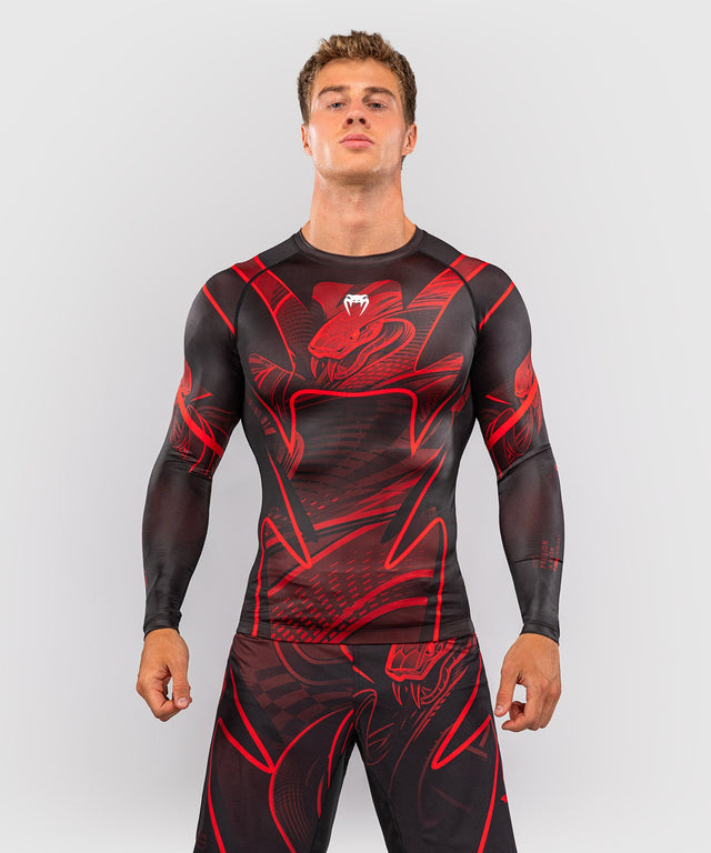 Venum Rashguard Crimson Viper 2.0 mangas compridas – Preto/Vermelho