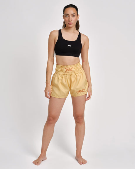 Caged Muay Thai Shorts Classic – Peach Women