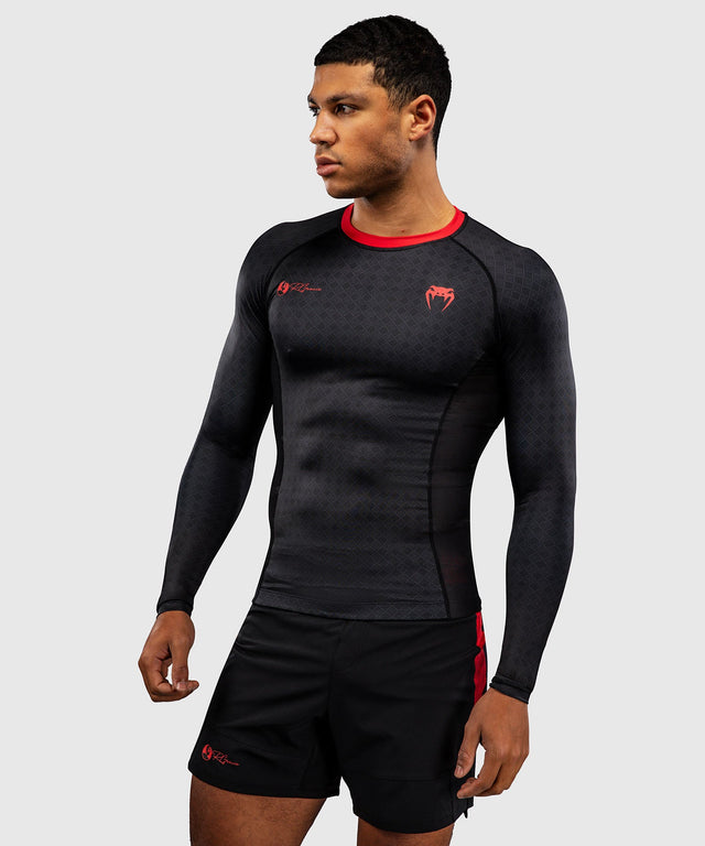 Venum Rashguard x Roger Gracie Lange Mouwen - Zwart/Rood