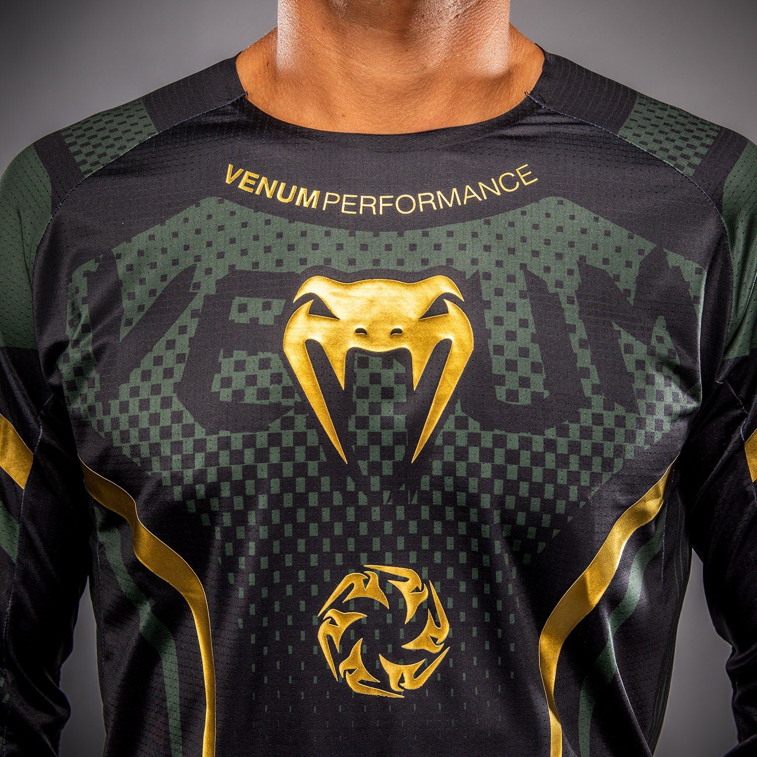 Venum MX Challenger Shirt - Zwart/Groen/Goud
