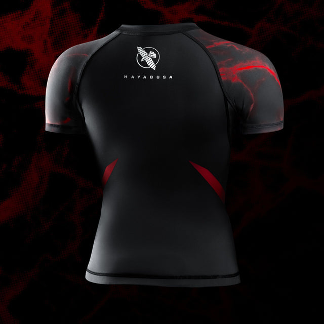 Hayabusa x UFC BJJ Rashguard Short Sleeves Women's – Black/Red