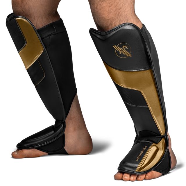 Hayabusa Scheenbeschermers T3 Full - Zwart/Goud